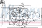NISSENS Ventilátor chladenia motora 85216