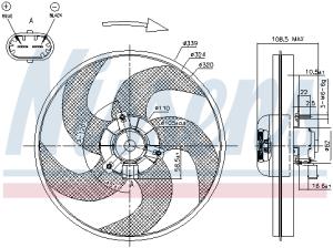 NISSENS Ventilátor chladenia motora 85672