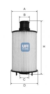 UFI Olejový filter 2507302