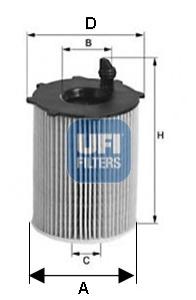 UFI Olejový filter 2514200