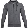 Under Armour Rival Fleece FZ Hoodie pánska Pitch Gray Light Heather - S