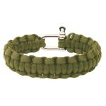 Highlander Paracord - kovová spona olivovo zelená