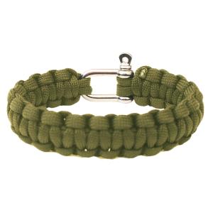 Highlander Paracord - kovová spona olivovo zelená