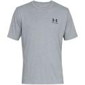 Under Armour Sportstyle Left Chest SS Steel Light Heather/Black - XXL