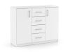 DREVONA03 Komoda biela BASIC KOM 2DV+4ZAS