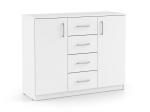 DREVONA03 Komoda biela BASIC KOM 2DV+4ZAS