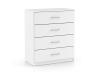 DREVONA03 Zásuvková komoda biela BASIC KOM 4ZAS