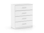 DREVONA03 Zásuvková komoda biela BASIC KOM 4ZAS