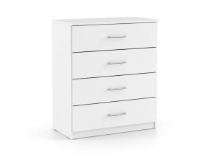 DREVONA03 Zásuvková komoda biela BASIC KOM 4ZAS