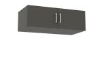 DREVONA09 Nadstavec na skriňu šedý REA CATANIA 2N grafit