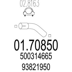 MTS Výfukové potrubie 0170850
