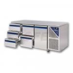 Chladiaci stôl DALMEC so zásuvkami a dvierkami - v kombinácii ( 1PP):  trojzásuvka+dvierka+dvierka