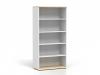 DREVONA33 Kancelárska skriňa vysoká otvorená LUTZ, breza + biela
