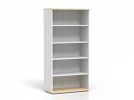 DREVONA33 Kancelárska skriňa vysoká otvorená LUTZ, breza + biela