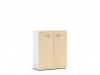DREVONA33 Kancelárska skrinka s dvierkami stredná LUTZ, breza + biela