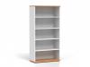 DREVONA33 Kancelárska skriňa vysoká otvorená LUTZ, buk + biela