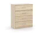 DREVONA03 Zásuvková komoda dub sonoma BASIC KOM 4ZAS