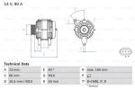 BOSCH Alternátor 0986082430