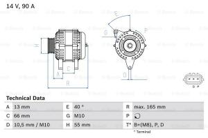 BOSCH Alternátor 0986082430