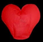 Lampióny šťastia Srdce červené, 10ks