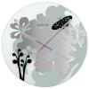 Designové nástenné hodiny 8087 Nextime Hibiscus black 43cm