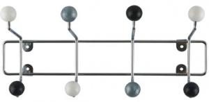 Nástenný vešiak Saturnus čierno biely