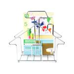 Stojan na noviny Domček chrom 35 cm