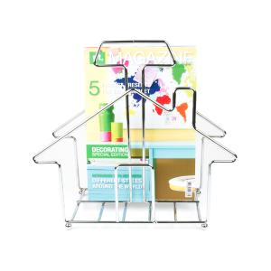 Stojan na noviny Domček chrom 35 cm