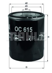 KNECHT Olejový filter OC615
