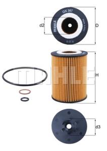 KNECHT Olejový filter OX367D