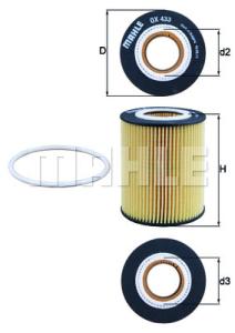 KNECHT Olejový filter OX433D