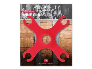 Držiak na vínové poháre Spider červený