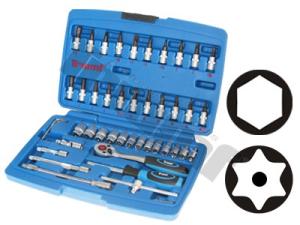 Gola sada 1/4 ", rozsah 4-14mm, 46dielna, vŕtané torxy, Triumf®