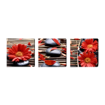 3-dielny obraz na plátne 3x20x20cm Zen stones and Bambus