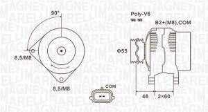 MAGNETI MARELLI Alternátor 063731974010
