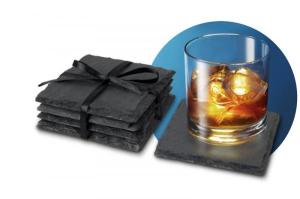 Tácky pod poháre INVOTIS Slate, 4ks