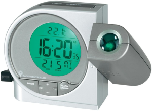 Projekčné DCF hodiny s multibarevným LCD