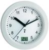 Nástenné DCF hodiny do kúpeľne, biele 17.5 cm