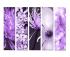 5-dielny obraz na plátne 5x20x80cm KVETY fialový