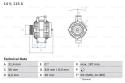BOSCH Alternátor 0986043660