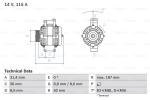 BOSCH Alternátor 0986043660