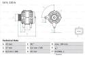 BOSCH Alternátor 0986048611