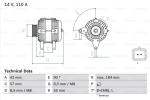 BOSCH Alternátor 0986048611