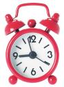 Budík MINI Alarm, červený 6cm