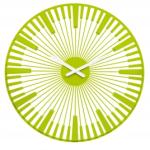 Nástenné hodiny PIANO, Koziol, horčicová, 45cm