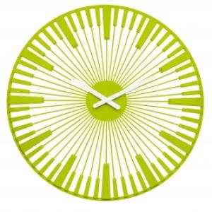 Nástenné hodiny PIANO, Koziol, horčicová, 45cm