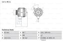 BOSCH Alternátor 0986040180