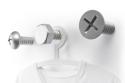 Nástenné vešiaky Qualy Screw Collection, strieborné