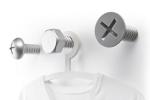 Nástenné vešiaky Qualy Screw Collection, strieborné