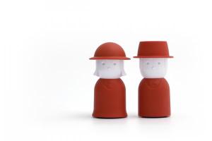 Soľnička a korenička Qualy Mr.Pepper & Mrs. Salt, červená
